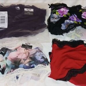 (M) CACIQUE WOMEN'S STRAPPY BACK CHEEKY(4 PAIRS) SIZE 26-28